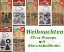 Clear Stamps mit Stanzschablonen Weihnachten