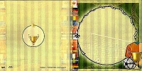Viereckkarte mit geprgten und folienverzierten Motiven - Fuball