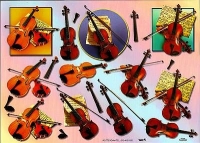3D-Bogen, geprgt - Motiv Geigenkonzert II