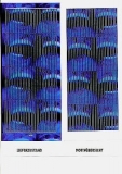1 Bogen Hologramm-Sticker, Motiv Streifen - blau-silber