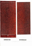 1 Bogen Hologramm-Sticker, Motiv Streifen - rot-silber