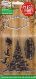 Weihnachtliche Clear Stamps mit Stanzschablone