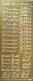 Ziersticker Schriftzge - Fhrerschein, Jubilum, Einzug, Taufe - gold