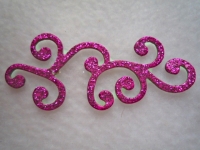 Chipboard - Glitter Ornamente - pink