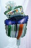 Folienballon mit Stick Happy Birthday