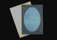 Prgekarte mit Golddekor und Umschlag - Motiv XIII
