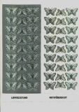 1 Bogen Sticker, Motiv Schmetterlinge - silber