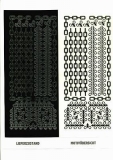 1 Bogen Sticker, Motiv Ketten und Rnder - schwarz