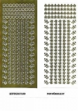 1 Bogen Sticker, Schnrkelrnder und Dekoelemente - gold