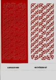 1 Bogen Sticker - Motiv Eckmotive - rot