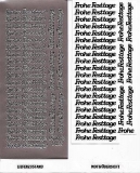 1 Stickerbogen - Schriftzge - Frohe Festtage - silber