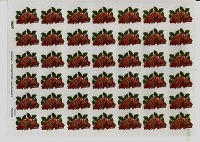 Geprgter Mini-Motivbogen - Weihnachtsschmuck rot-grn