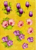3D-Bogen Blumen rose und violett