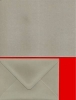 Klappkarte - metallgrau - mit Briefumschlag