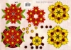 3D-Bogen, geprgt Blumenmandalas