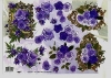 3D-Bogen, geprgt - Motiv Violette Blumennostalgie