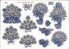 3D-Bogen, geprgt - Motiv Blaue Fcher