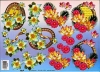 3D-Bogen, geprgt - Motiv Blumenperlenovale