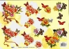 3D-Bogen, geprgt - Motiv Schmetterlinge auf Rosen II