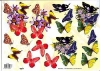 3D-Bogen, geprgt - Motiv Bunte Schmetterlinge V