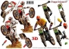 3D-Bogen - Motiv Motorcross