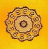 Zierdeckchen - Blume - gold