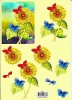 3D-Bogen Motiv Schmetterling auf Sonnenblume