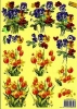 3D-Bogen - Motiv Tulpen und Stiefmtterchen