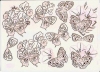 3D-Bogen, geprgt - Motiv Schmetterlinge IV