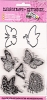 Clear Stamps mit Stanzschablone - Schmetterlinge