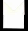 Klappkarte und Briefumschlag - Metallic - white
