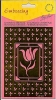 Embossingschablone - gro - Hintergrundmotiv Tulpen