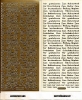 1 Bogen Ziersticker - Schriftzge - gemischt - gold