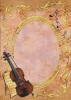 TBZ - Transpartenkarte, geprgt - Motiv Geige mit Notenblatt
