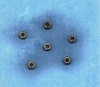 1 Distanzscheibe im Metalllook - silber - schwarz - Rillenmuster