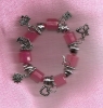 Modeschmuck Armband rosa, silber mit Einhngern