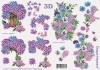 3D-Bogen - Motiv Violette Bltenwelt