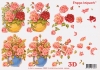 3D-Bogen - Motiv Rosenvasen