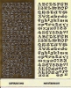 1 Bogen Sticker, Buchstaben- und Zahlenmix - gold