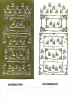 1 Bogen Sticker, Motiv Zierrahmen und Ecken - gold