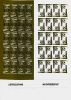 1 Bogen Sticker - Motiv Eckdesign - gold