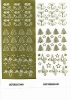 1 Stickerbogen - Weihnachten -  Motiv Weihnachtsdeko - gold