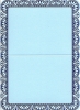 Perlmutkarte mit Folienprgung - hellblau