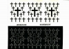 1 Bogen Sticker -schwarz- Motiv Kreuze