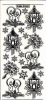 1 Bogen Reliefsticker - Weihnachtliche Motive - silber