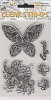 Clear-Stamps -  Schmetterling, Blten, Schriftzug