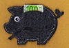 Filztschchen fr Geldgeschenke -  Schweinchen