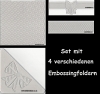 Prgefolder - Embossingfolder - Set mit 4 Schablonen - Sonderpreis