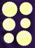 6 Spirelli - Stanzteile - gelb - aus Marmorkarton
