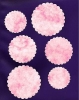6 Spirelli - Stanzteile - rosa - aus Marmorkarton